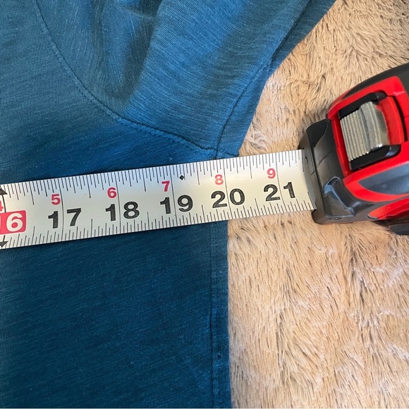 Lucky Brand Teal Long Sleeve Pintuck Blouse – Size M, Boho Style - Picture 6 of 7